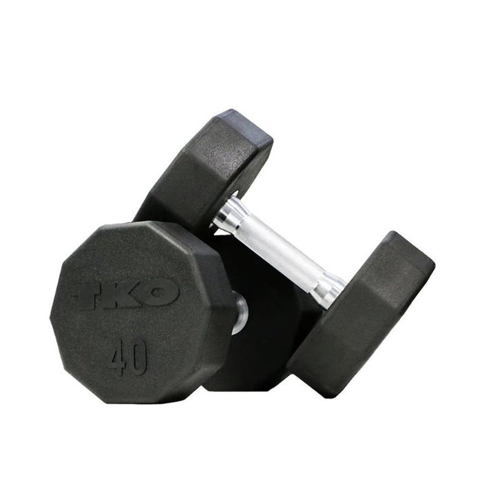 TKO Strength 10-Sided Rubber Dumbbells