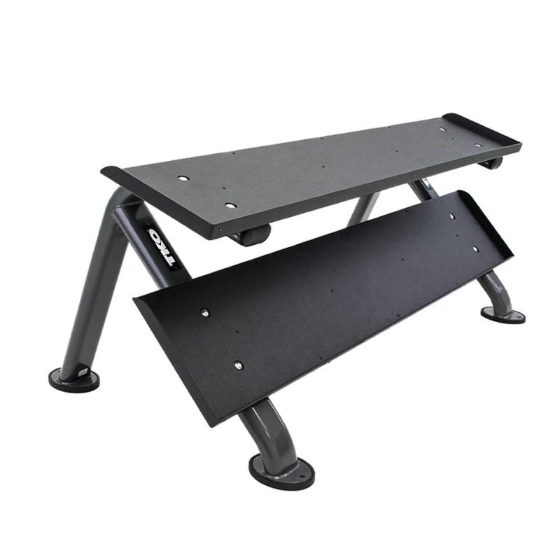 TKO Strength 2-Tier Horizontal Dumbbell Rack 889HDR-BK