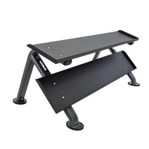 TKO Strength 2-Tier Horizontal Dumbbell Rack 889HDR-BK