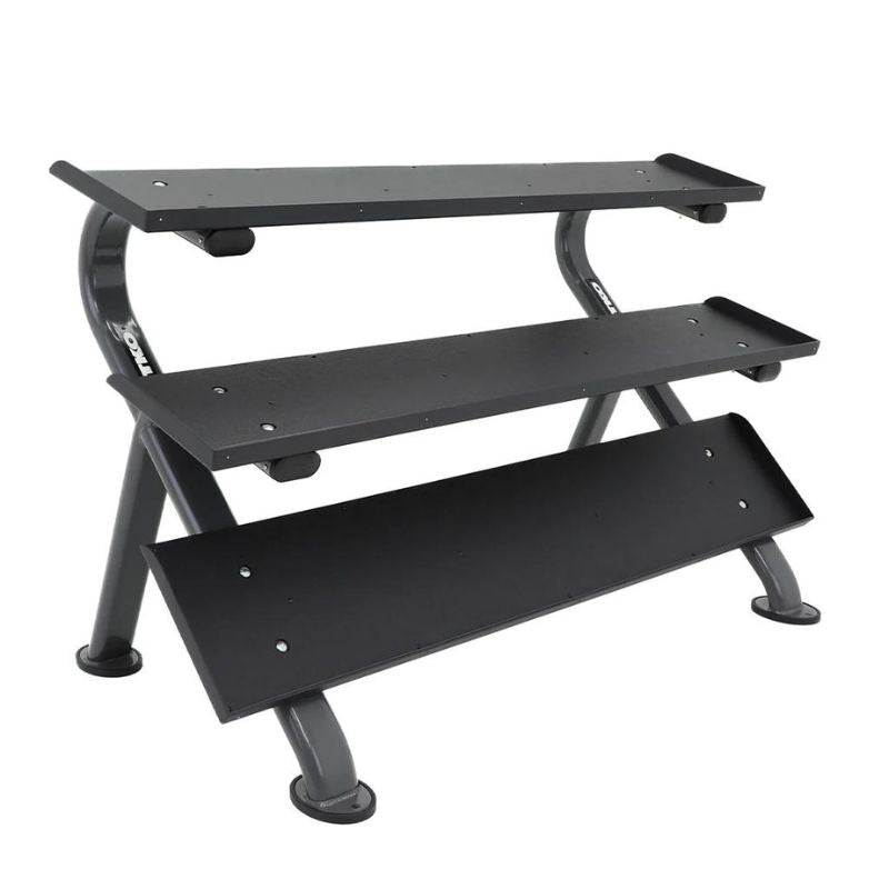 TKO Strength 3-Tier Horizontal Dumbbell Rack 890HDR-BK