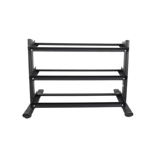 TKO Strength 3-Tier Rail Dumbbell Rack front view