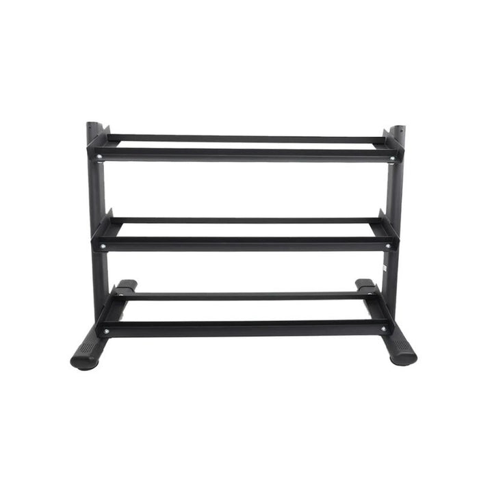 TKO Strength 3-Tier Rail Dumbbell Rack front view