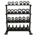 TKO Strength 4-Tier Horizontal Kettlebell Tray Rack 895KR-4B Front Loaded