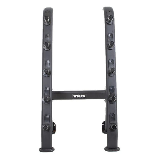 TKO Strength 5 Barbell Storage Rack 845BBR-BK Front View