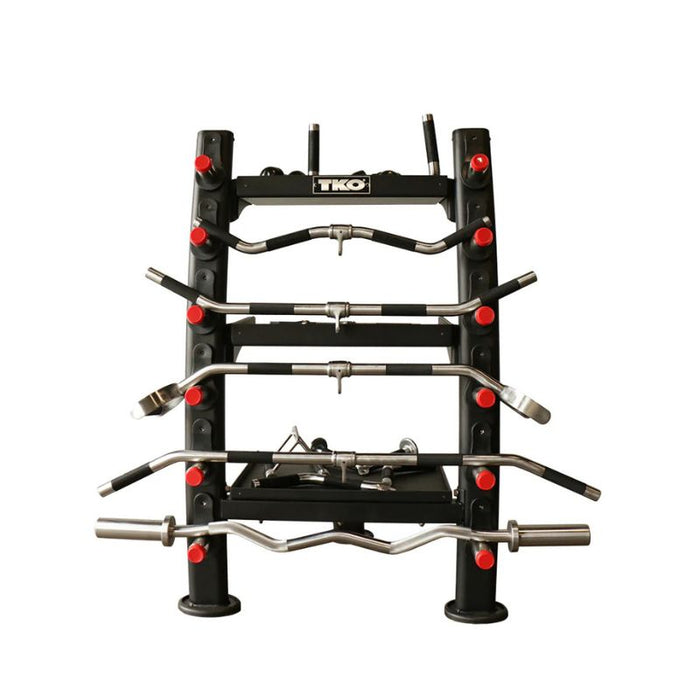 TKO Strength Accessory Rack front view with bars