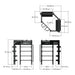 TKO Strength Corner Suspension Bay DB-CSU-848 Dimension