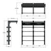 TKO Strength Double Suspension Bay DB-DSUB-848 Dimensions