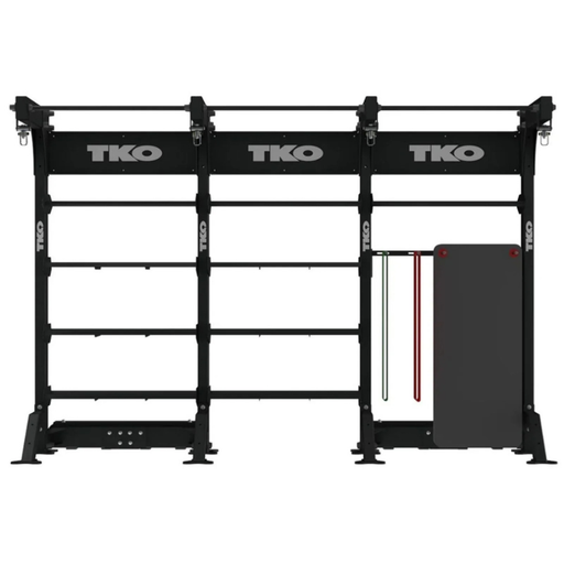 TKO Strength Freestanding Triple Suspension Bay with Mat Rack DB-TSU-8FS Front View