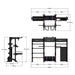 TKO Strength Half Rack Dual Storage DB-HRDS-848 Dimensions