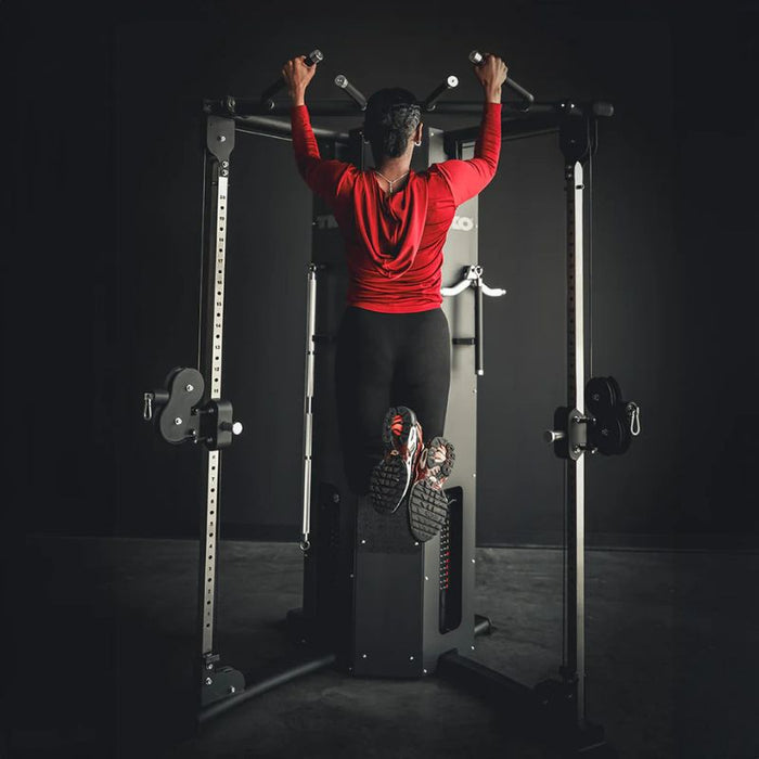 TKO Strength Light Commercial Functional Trainer pullup exercise