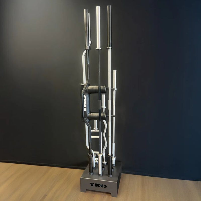 TKO Strength Olympic Bar Holder 813BH2 Loaded Bars