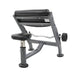 TKO Strength Preacher Curl Bench back view with barbell