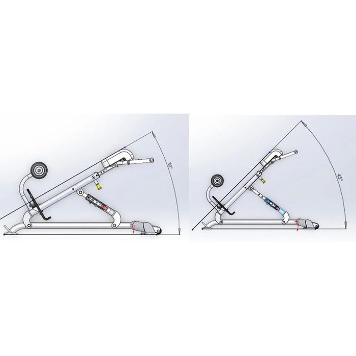 TKO Strength Signature Multi Hyperextension 7048-G2 angle adjustment diagram