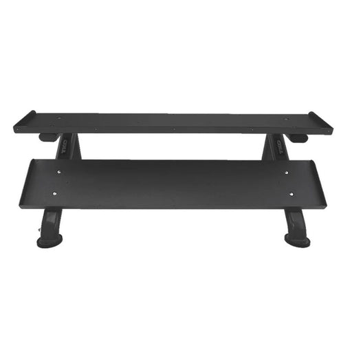 TKO Strength 2-Tier Horizontal Dumbbell Rack 889HDR-BK Front View