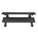 TKO Strength 2-Tier Horizontal Dumbbell Rack 889HDR-BK Front View
