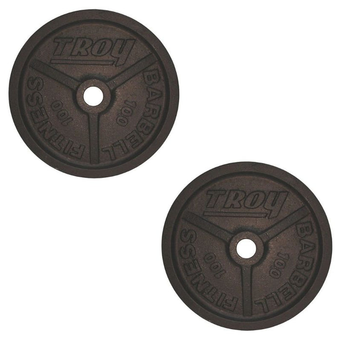 Troy Premium Cast Iron Olympic 100lb Plate Pair