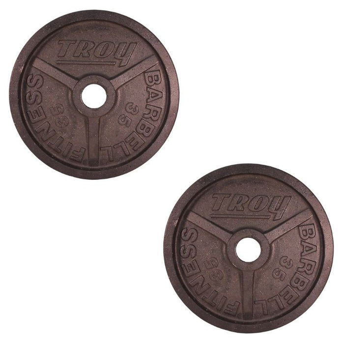 Troy Premium Cast Iron Olympic 35lb Plate Pair