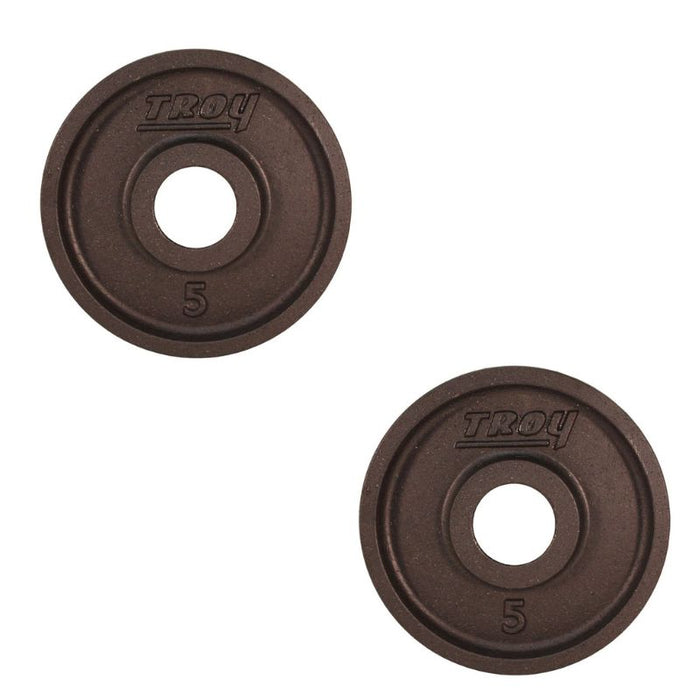 Troy Premium Cast Iron Olympic 5lb Plate Pair