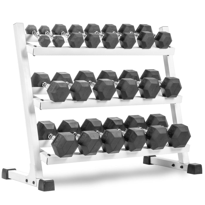 XMark Fitness Three Tier Dumbbell Rack Angled Shelves XM-3107.1