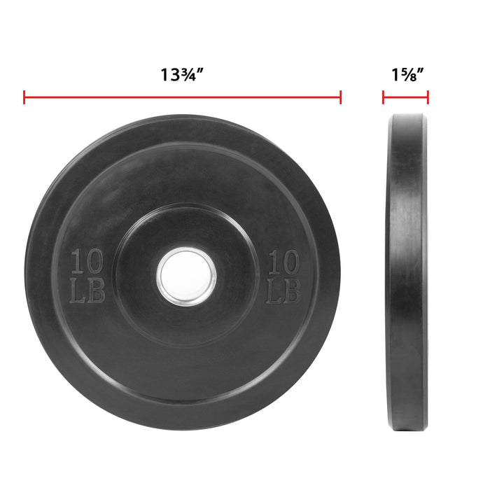 XMark Fitness Black Olympic Bumper Plates Pair XM-3385 DISCONTINUED