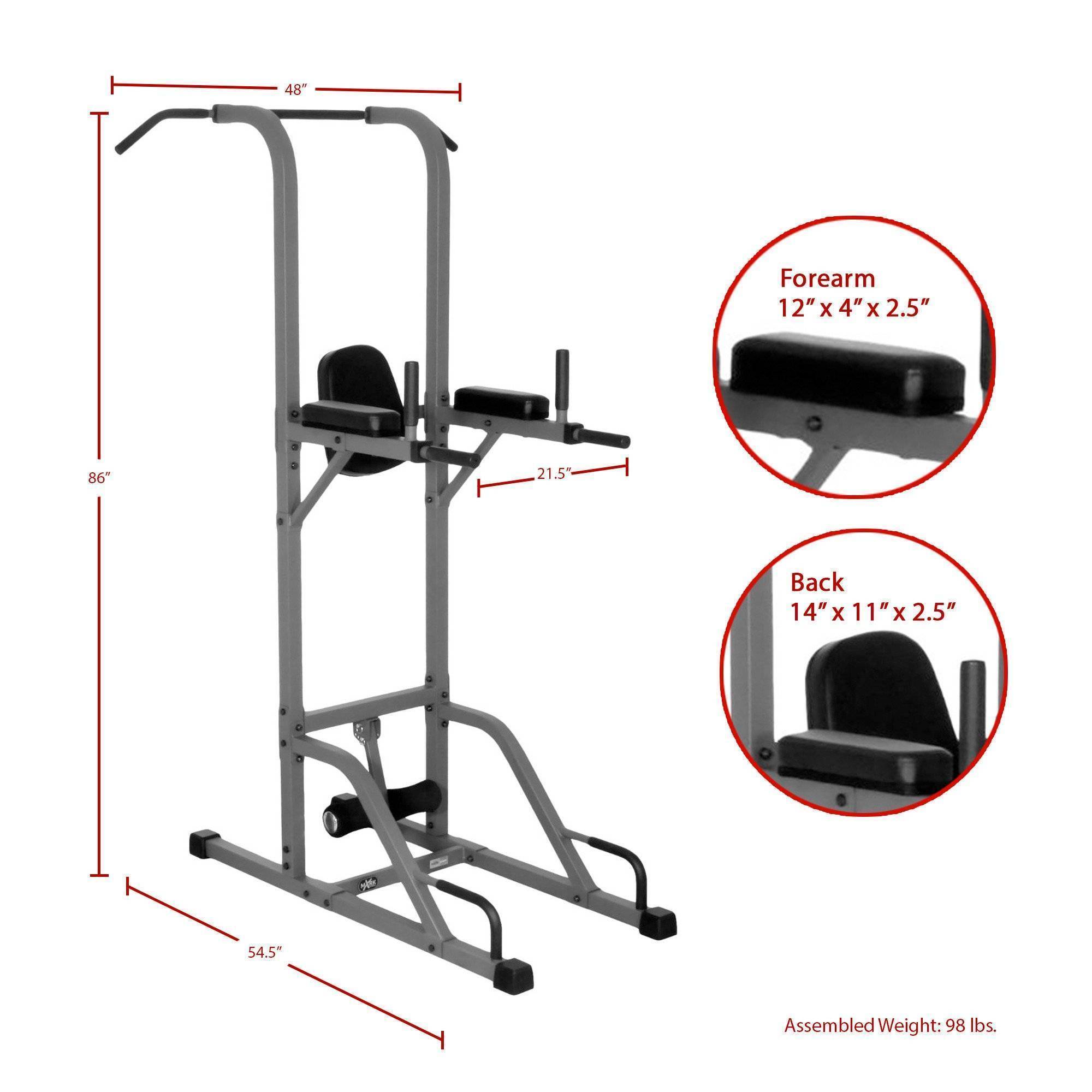 XMark Fitness VKR Knee Raise Dip Pull up Tower XM 4432 Buy Online Strength Warehouse USA