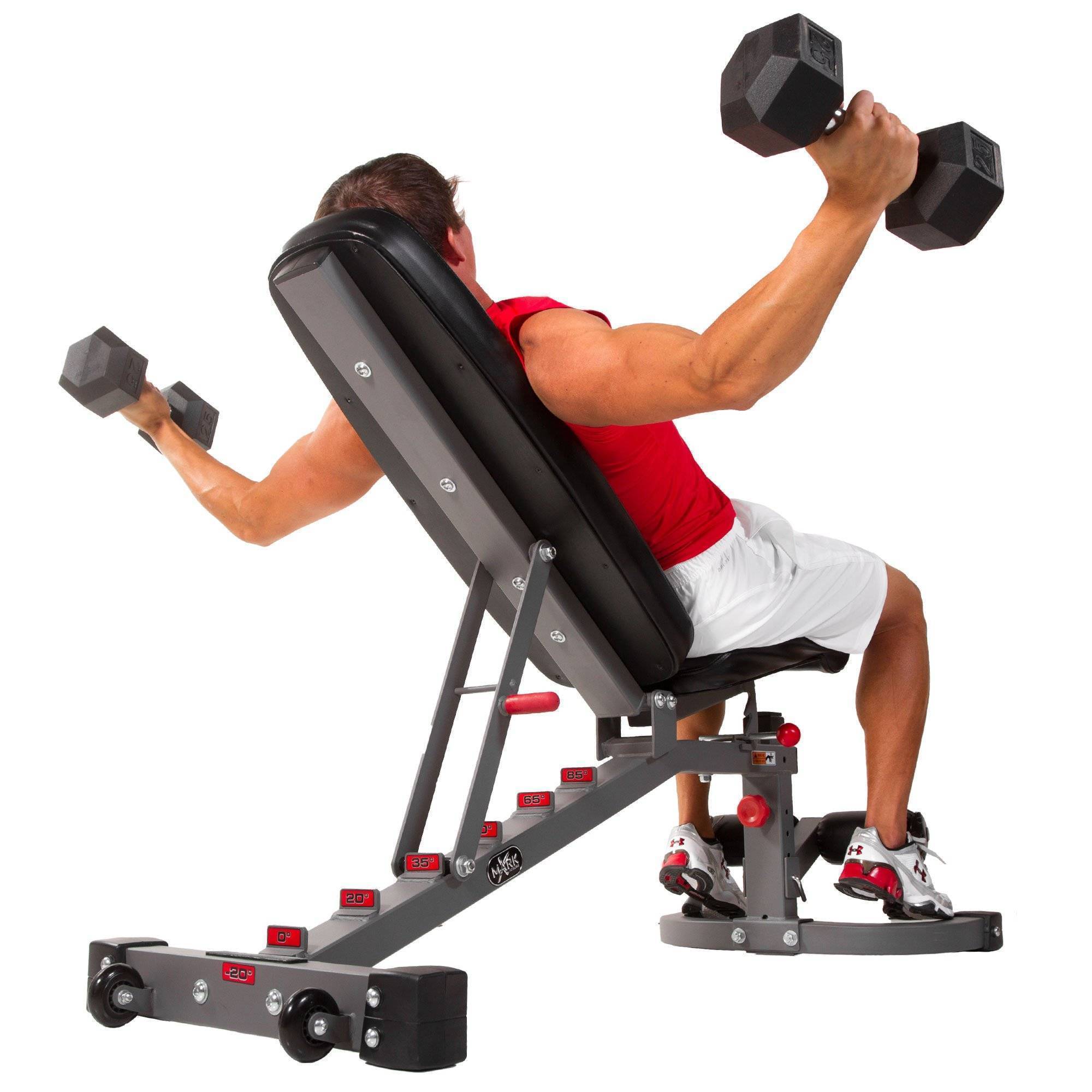 XMark Fitness FID Exercise Bench with Adjustable Seat XM-7472