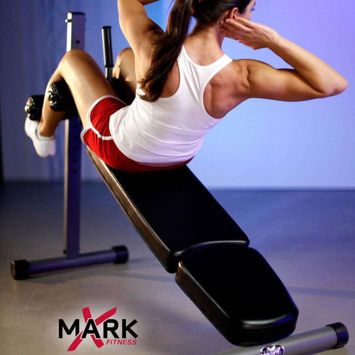 XMark Fitness 12 Position Adjustable Sit-Up Ab Bench XM-7608