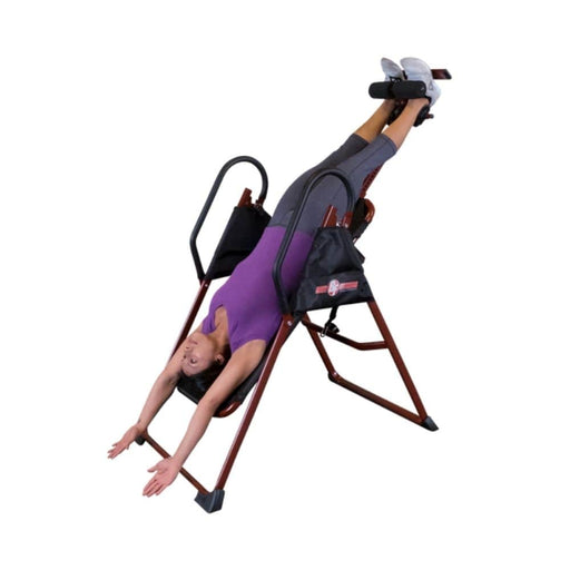 Best Fitness BFINVER10 Inversion Table Front Side View Inverted