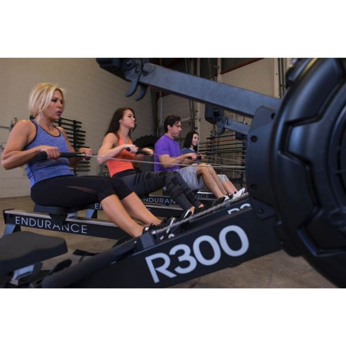 Body-Solid Endurance R300 Indoor Rower Group Close Up