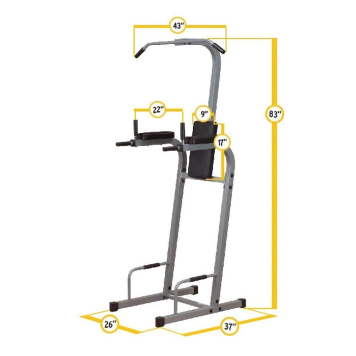 Body-Solid FCD Fusion VKR Dip Pull Up Station Dimensions