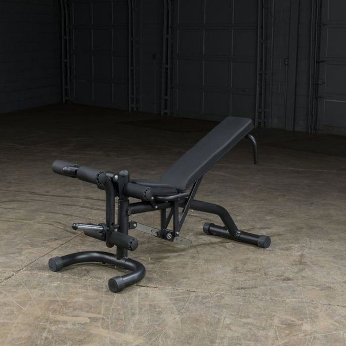 Body-Solid FID46 Olympic Leverage Exercise Bench with Leg Developer 3D View With Background