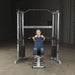Body-Solid GDCC200 Functional Training Center Front View Inclined Bench