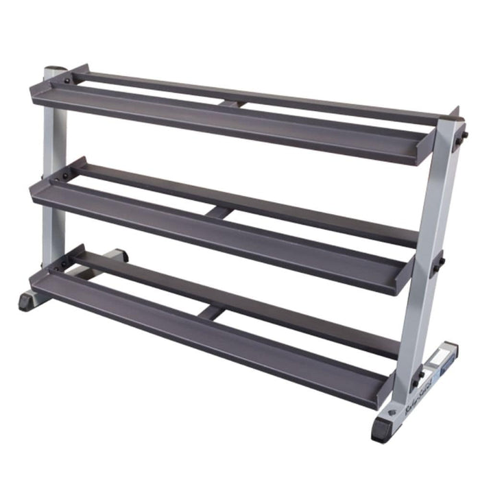 Body-Solid GDR60 Pro Dumbbell Rack With Optional Tray Empty