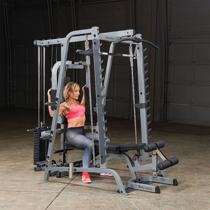 Body-Solid GS348QP4 Series 7 Smith Machine Gym Exercise Figure 8