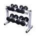 Body-Solid Powerline PDR282X Two Tier Dumbbell Rack With Round DBs