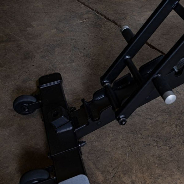 Body-Solid ProClub SFID325B Adjustable FID Bench Top View Wheels