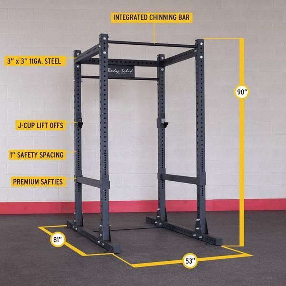 Body Solid SPR1000 Pro Clubline Commercial Power Rack Strength