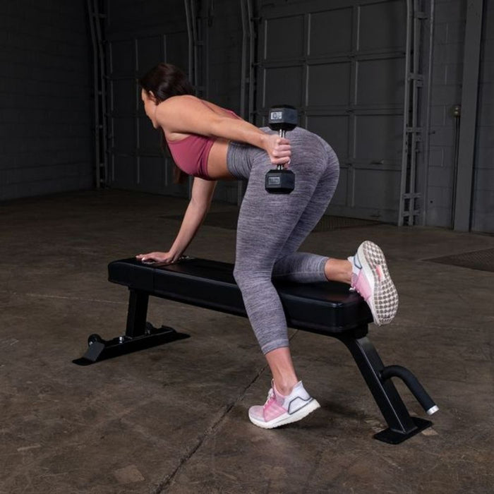 Body-Solid Pro Clubline SFB125 Flat Bench Exercise Prone Tricep Curl