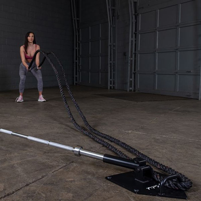 Body-Solid TBR50 Home Plate T-Bar Row Landmine Exercise Figure With Rope