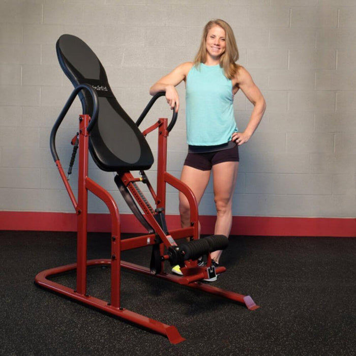 Body-Solid GINV50 Inversion Table 3D View With Model Behind
