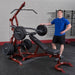 Body-Solid GLGS100P4 Corner Leverage Gym Package Exercise 3D View With Model