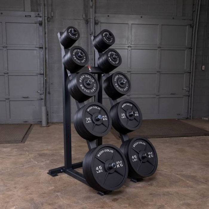 Body-Solid GWT76 Capacity Olympic Weight Tree 5 Tier Plates