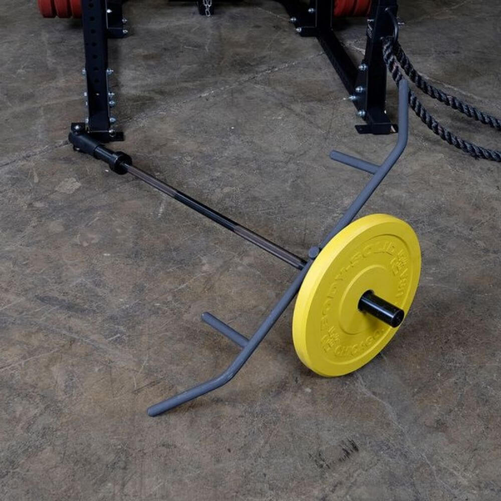 Barbell attachment for rows clearance