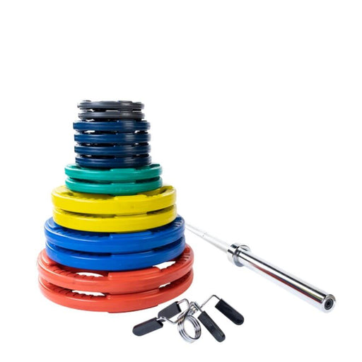 Body-Solid ORC Colored Rubber Grip Plate & Barbell Set 300s