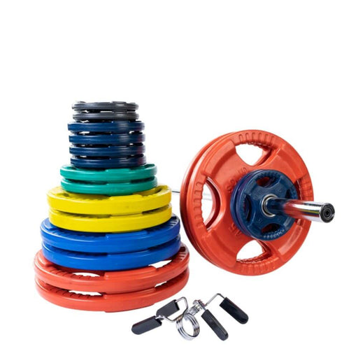 Body-Solid ORC Colored Rubber Grip Plate & Barbell Set 400s