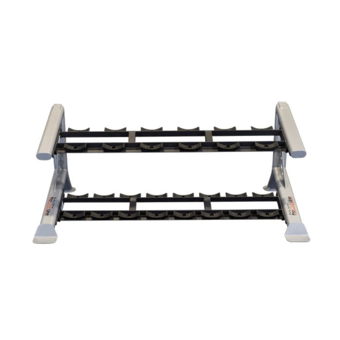 Body-Solid ProClub SDKR500SD 2 Tier Saddle Dumbbell Rack Top Front View