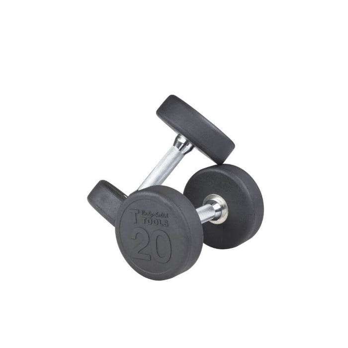 Body-Solid SDP Rubber Round Dumbbells 20 lbs Pair