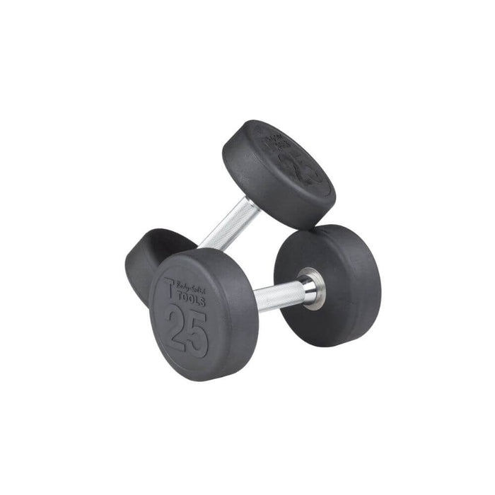 Body-Solid SDP Rubber Round Dumbbells 25 lbs Pair