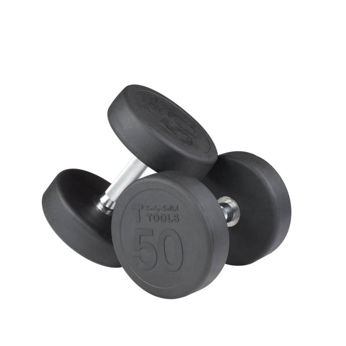 Body-Solid SDP Rubber Round Dumbbells 50 lbs Pair