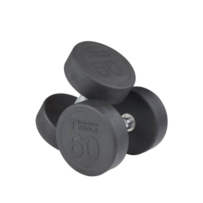 Body-Solid SDP Rubber Round Dumbbells 60 lbs Pair
